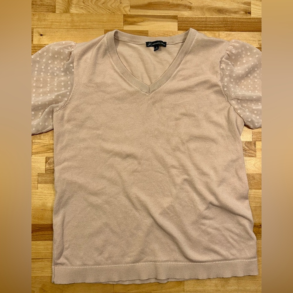 ADRIANNA PAPELL Soft short-sleeved sweater